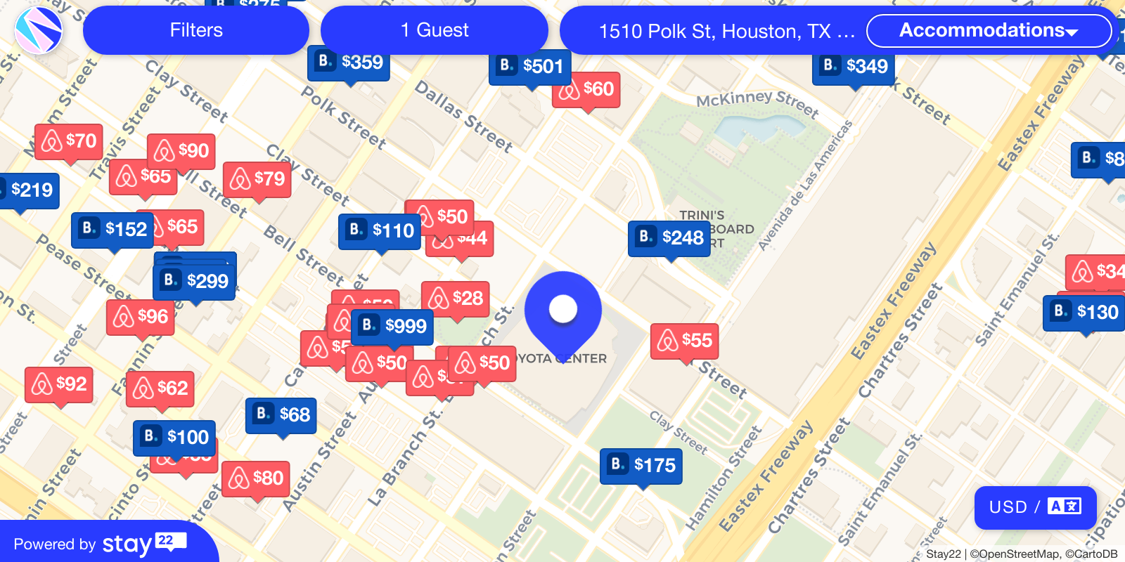 Places to stay near 1510 Polk St, Houston, TX 77002, USA