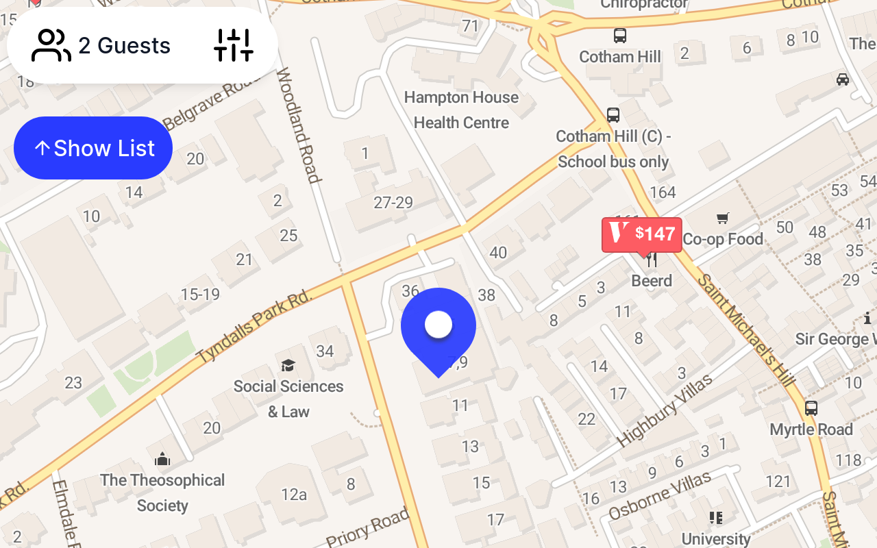 Places to stay near Arts/Humanities, 7,9, Woodland Road, Tyndall's Park