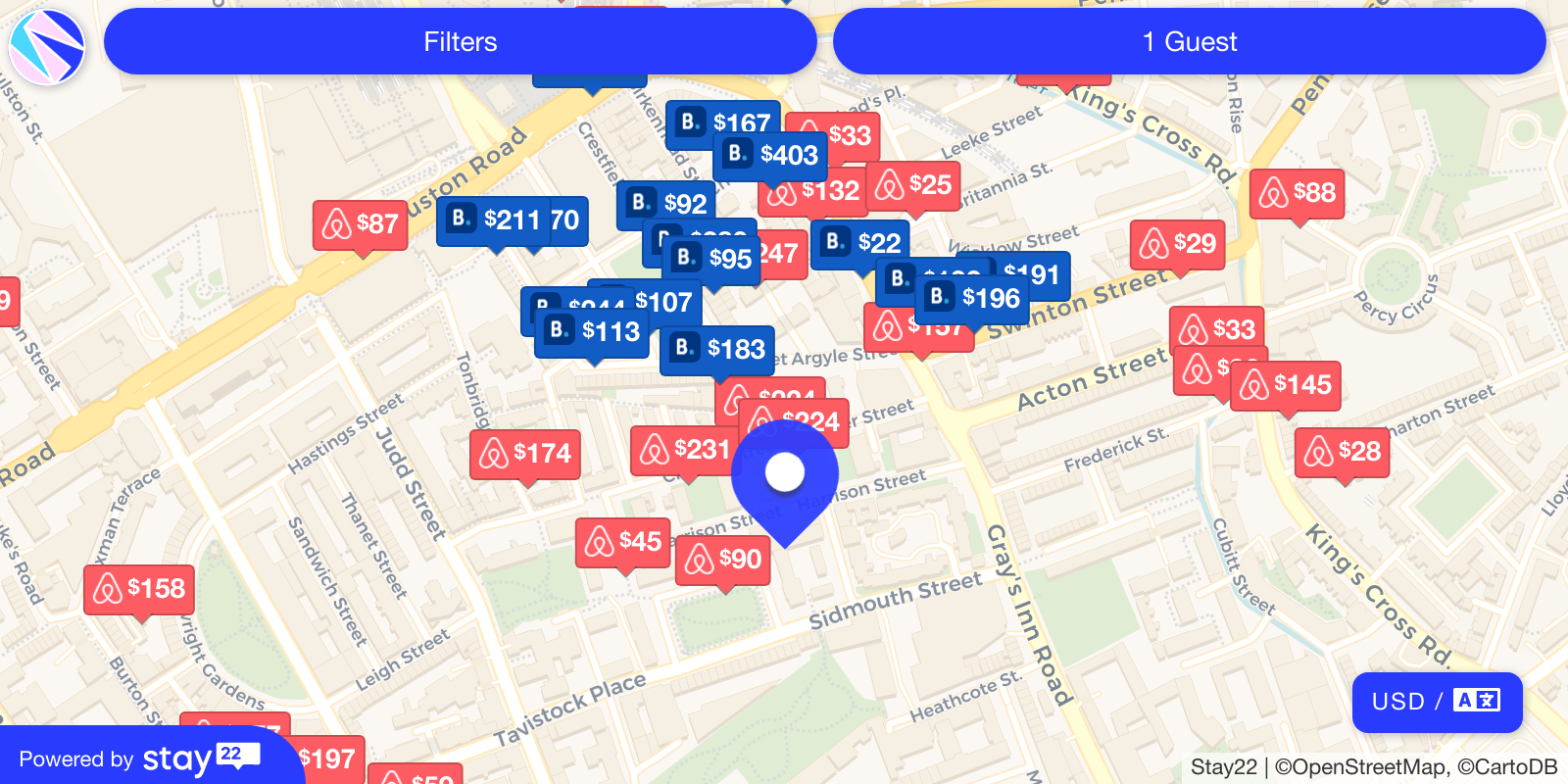 Places to stay near Kings Cross telephone exchange, Harrison Street ...