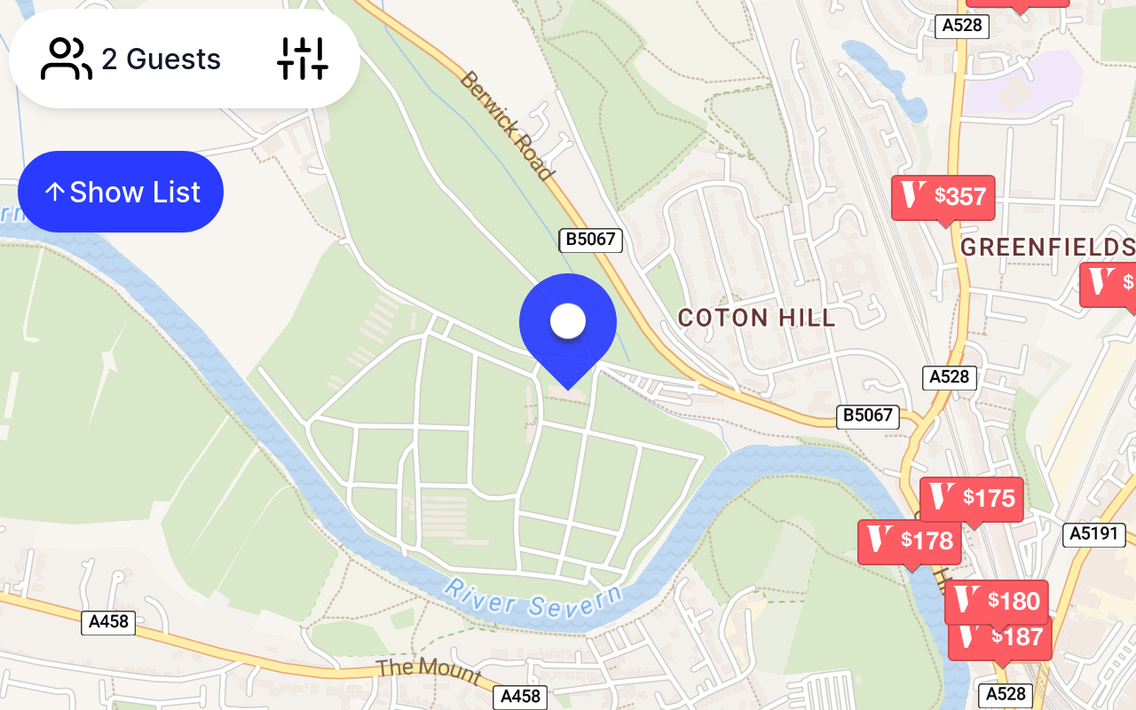 Places to stay near Berwick Pavillion, Gravel Hill Lane, Coton Hill