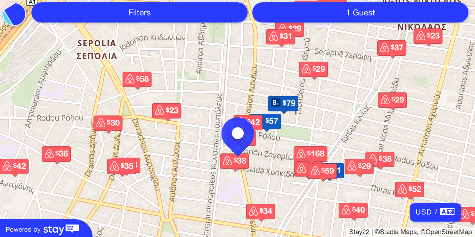 Places to stay near GAGARIN 205, Ζαγορίων, Λόφος Σκουζέ, Athens, Regional Unit of Central Athens